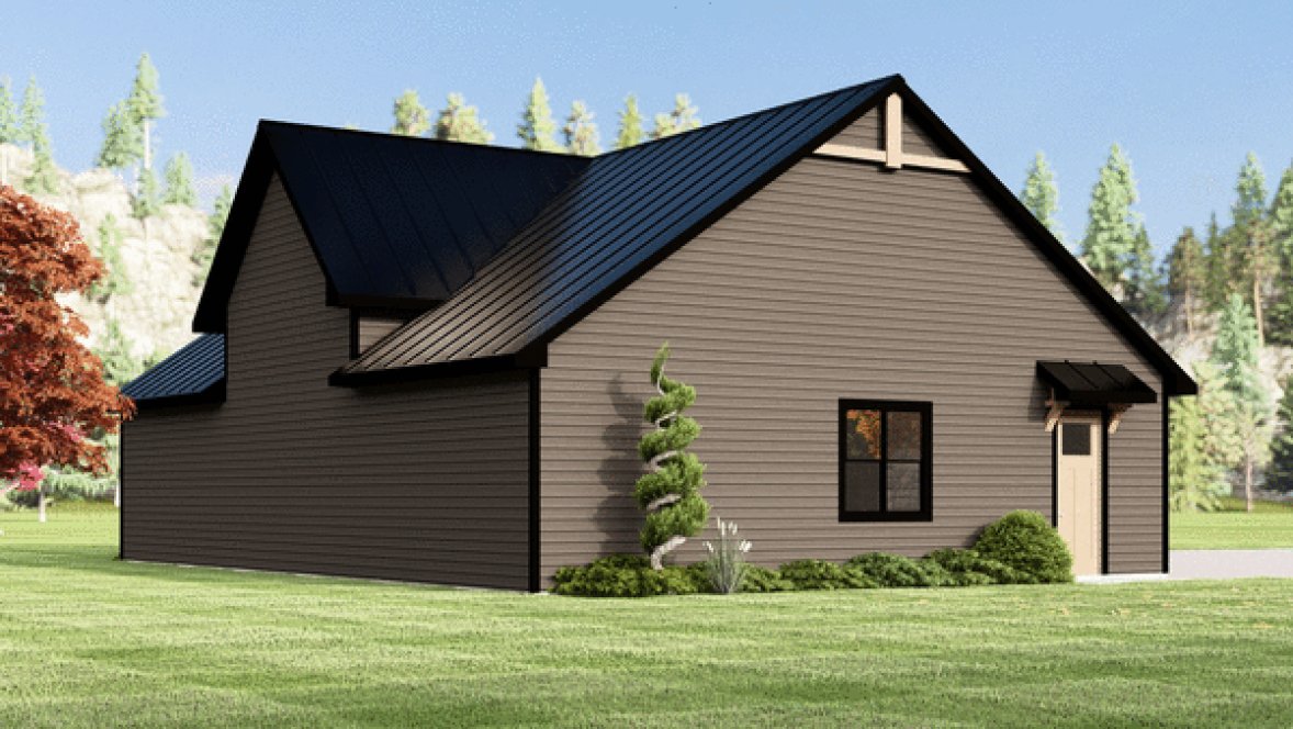 Left Elevation for House Plan #756681