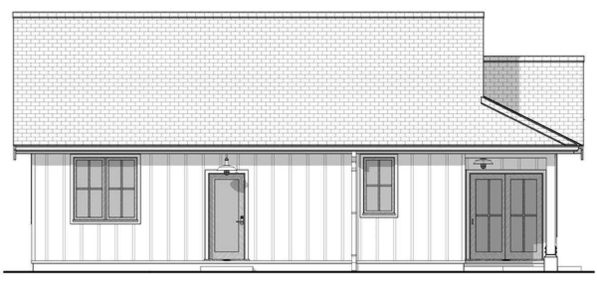 Left Elevation for House Plan #591021