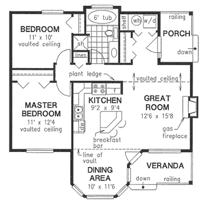 Main Floor Plan for House Plan #138244