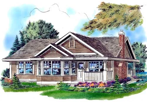 Full Rendering for House Plan #138244