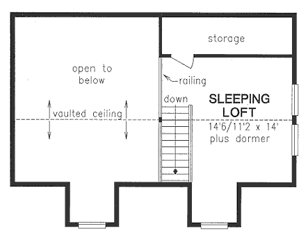 Second Floor Plan for House Plan #130344