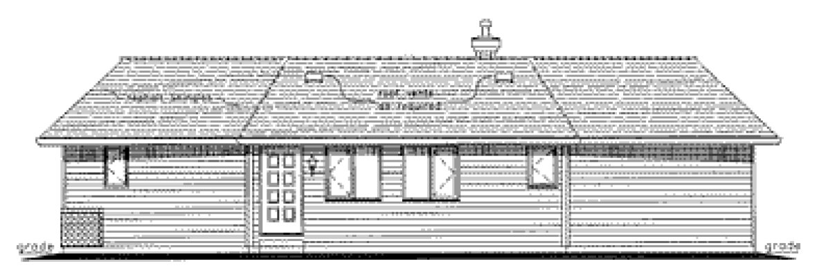 Rear Elevation for House Plan #134344