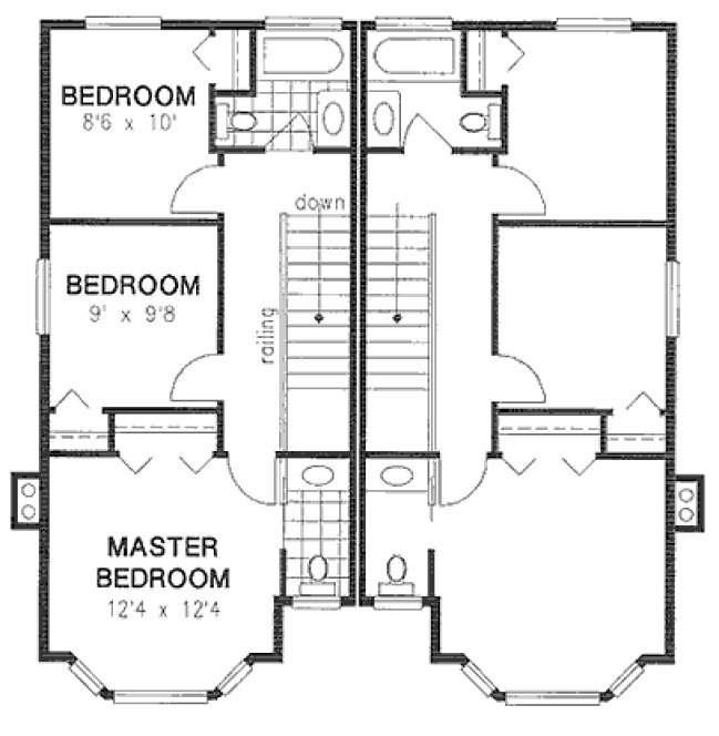 Second Floor Plan for House Plan #139344