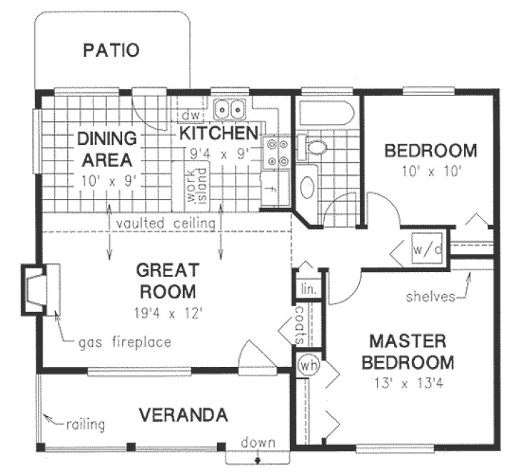 Main Floor Plan for House Plan #130444