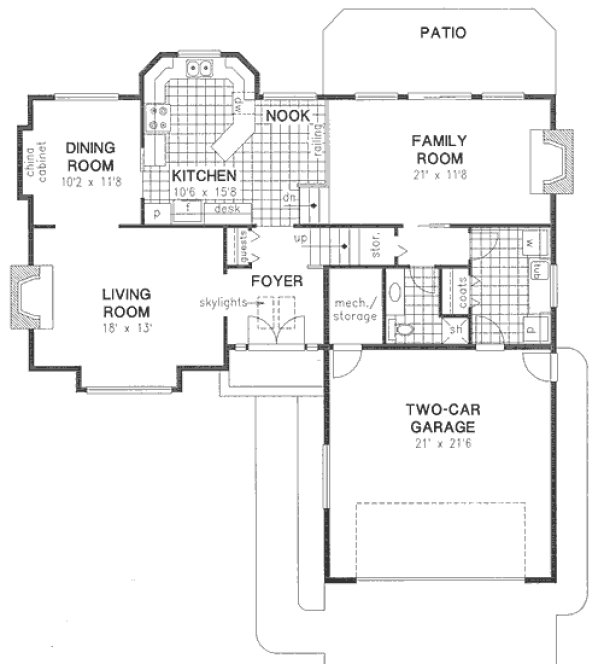 Main Floor Plan for House Plan #132009