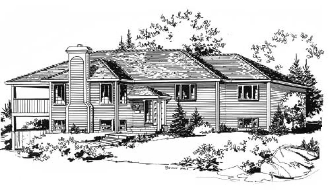 Full Rendering for House Plan #134009