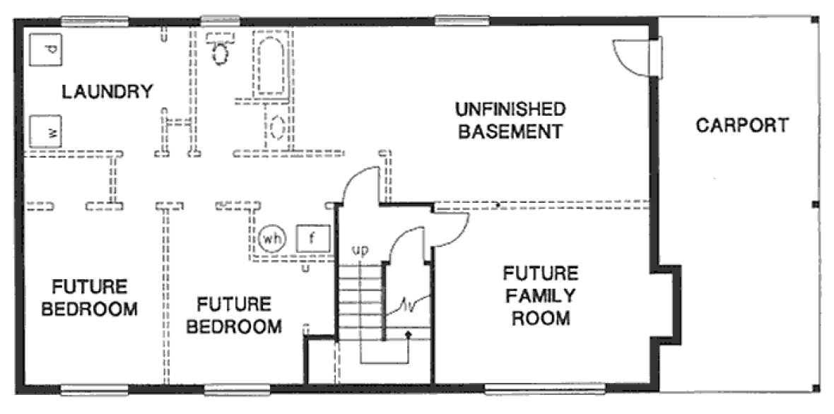 Basement Plan for House Plan #133509