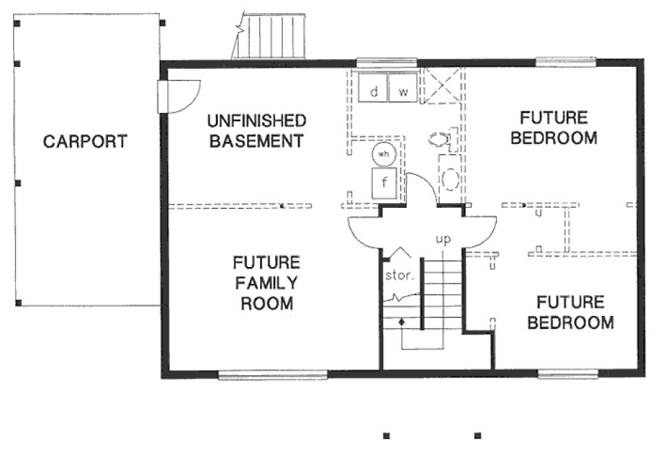 Basement Plan for House Plan #135609