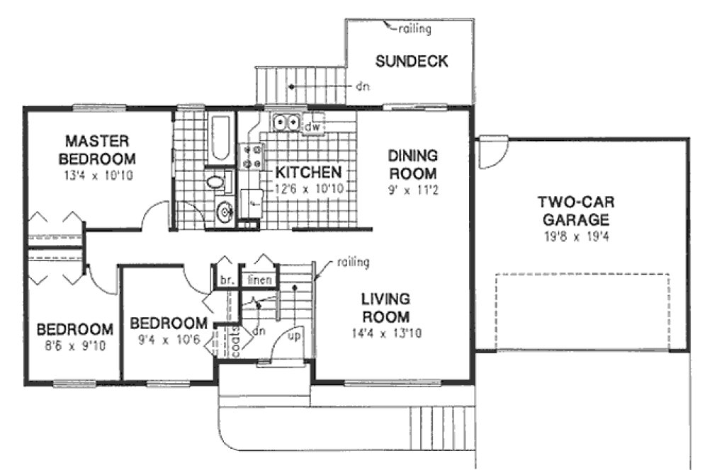 Main Floor Plan for House Plan #136609