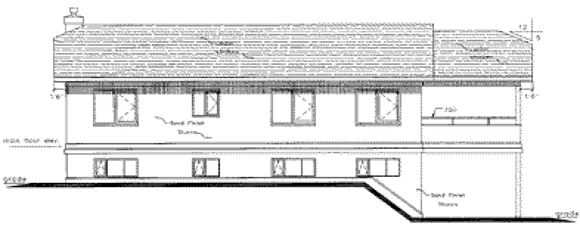 Rear Elevation for House Plan #138609