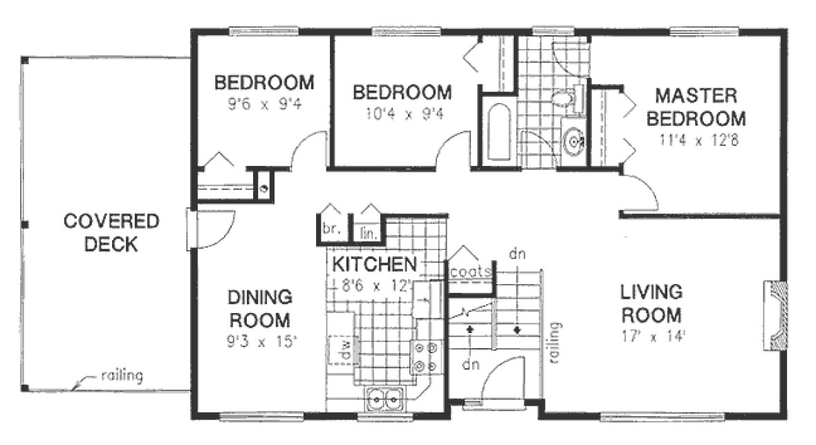Second Floor Plan for House Plan #138609