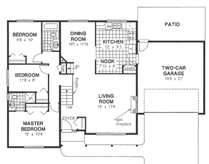 Main Floor Plan for House Plan #139609