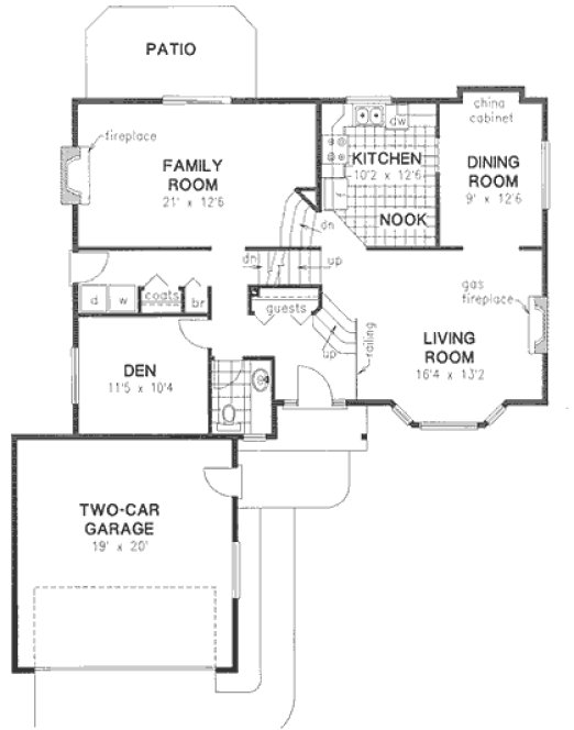 Main Floor Plan for House Plan #133709