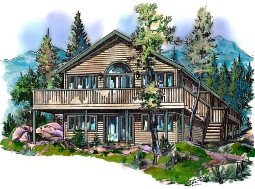 Full Rendering for House Plan #132119