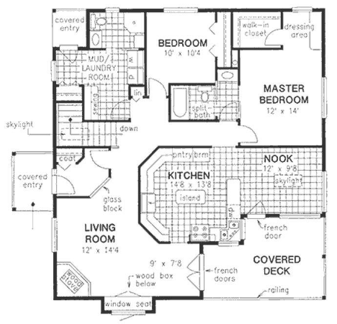 Main Floor Plan for House Plan #131229