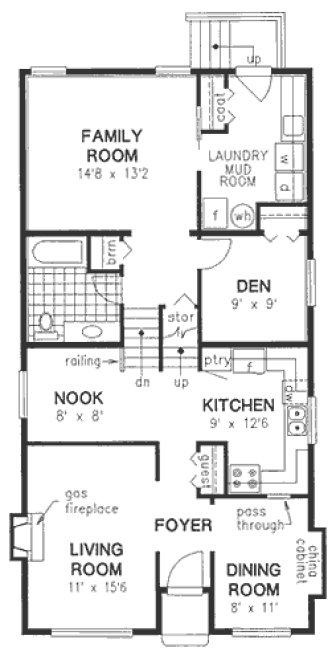 Main Floor Plan for House Plan #138229