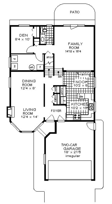 Main Floor Plan for House Plan #136329