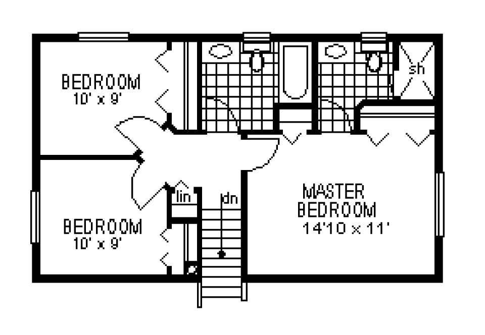 Second Floor Plan for House Plan #136329