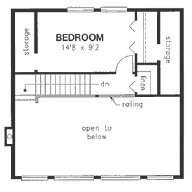 Second Floor Plan for House Plan #130429