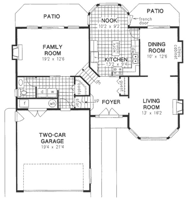 Main Floor Plan for House Plan #131429