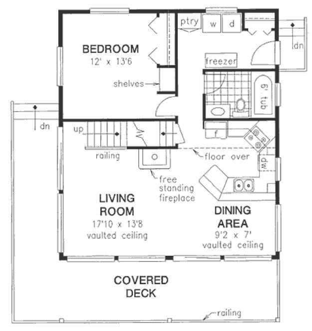Main Floor Plan for House Plan #138429