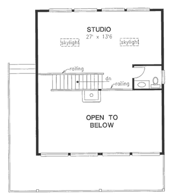 Second Floor Plan for House Plan #138429