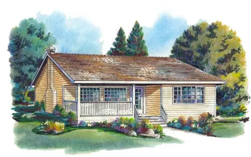 Full Rendering for House Plan #132529