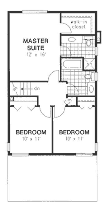 Second Floor Plan for House Plan #132629