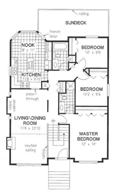 Second Floor Plan for House Plan #131049