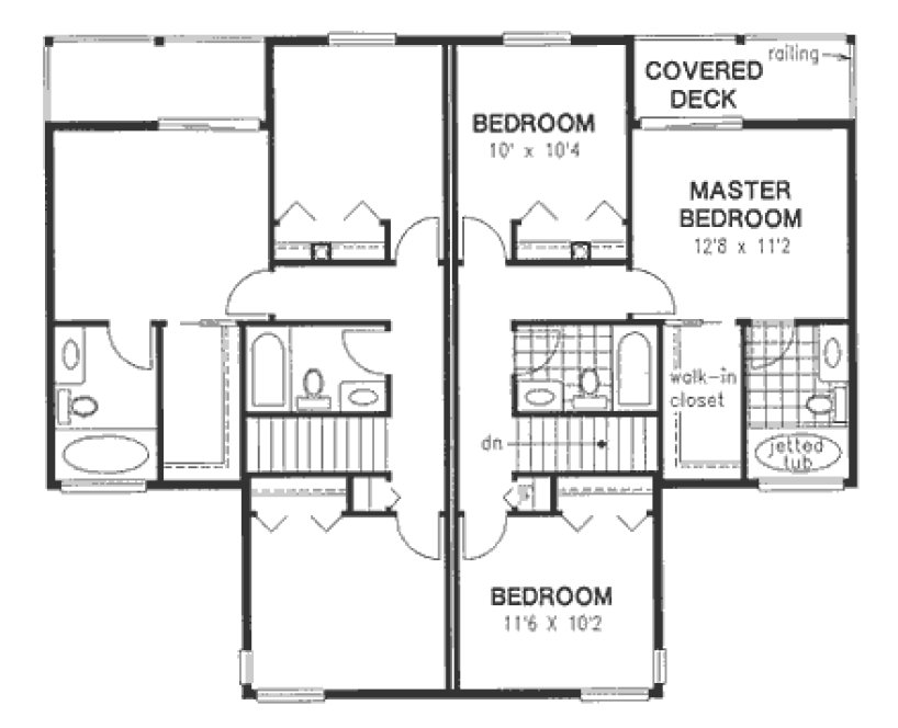 Second Floor Plan for House Plan #130249