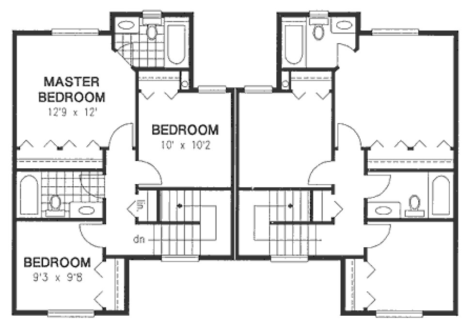 Second Floor Plan for House Plan #133349