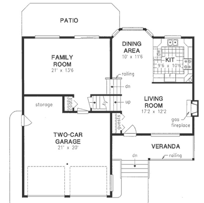 Main Floor Plan for House Plan #136059