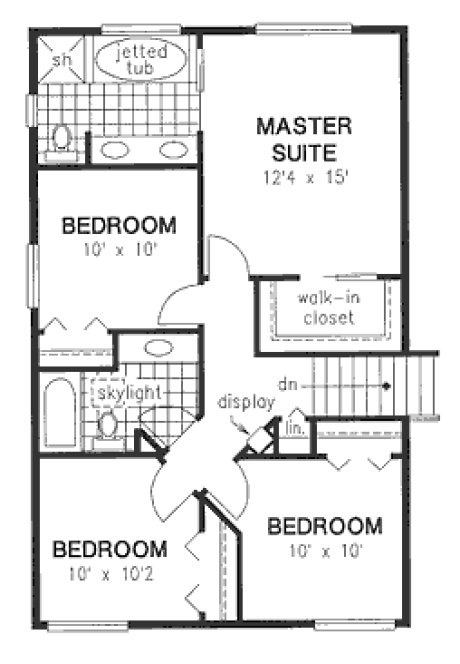 Second Floor Plan for House Plan #139059