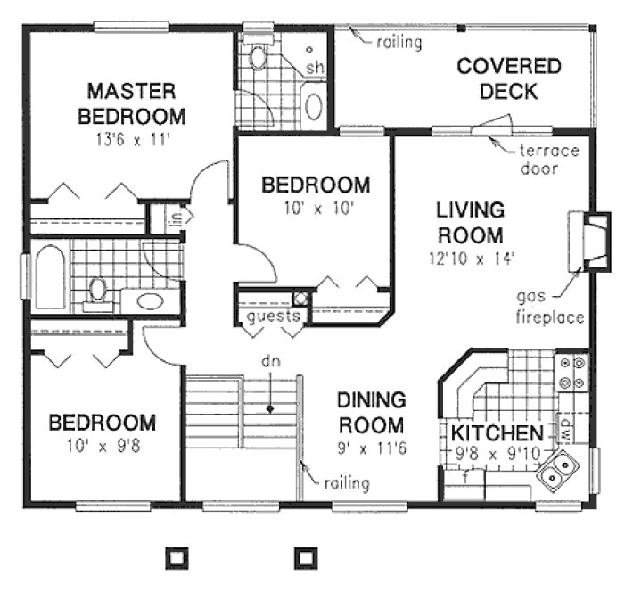 Main Floor Plan for House Plan #134159