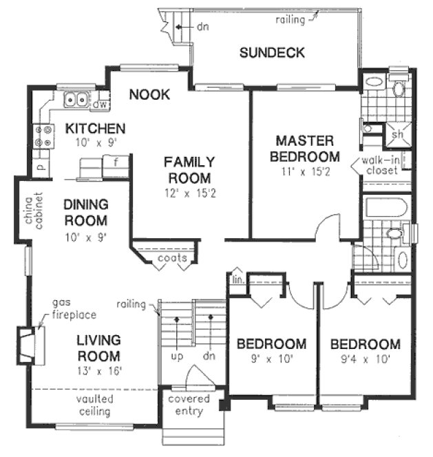Main Floor Plan for House Plan #139259