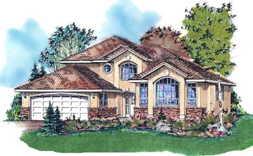 Full Rendering for House Plan #130359