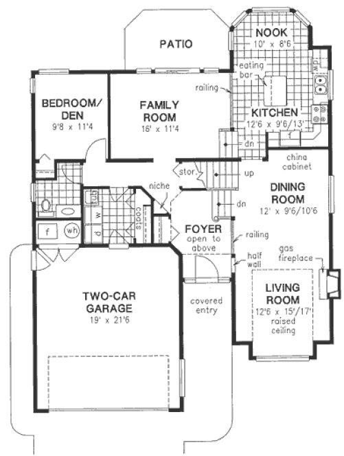 Main Floor Plan for House Plan #137359