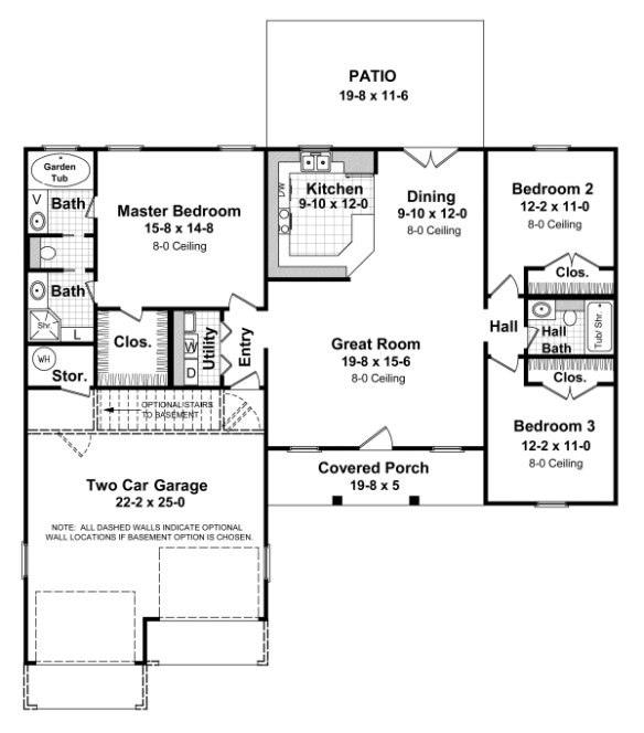 Main Floor Plan for House Plan #210041