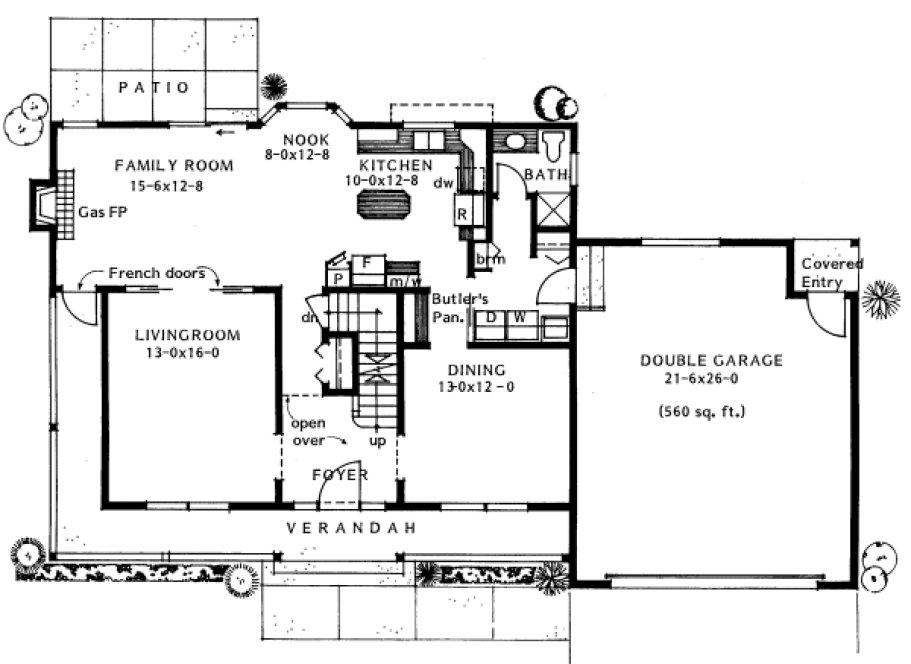 Main Floor Plan for House Plan #202012