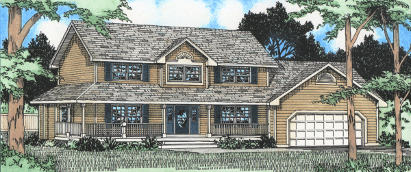 Full Rendering for House Plan #202012