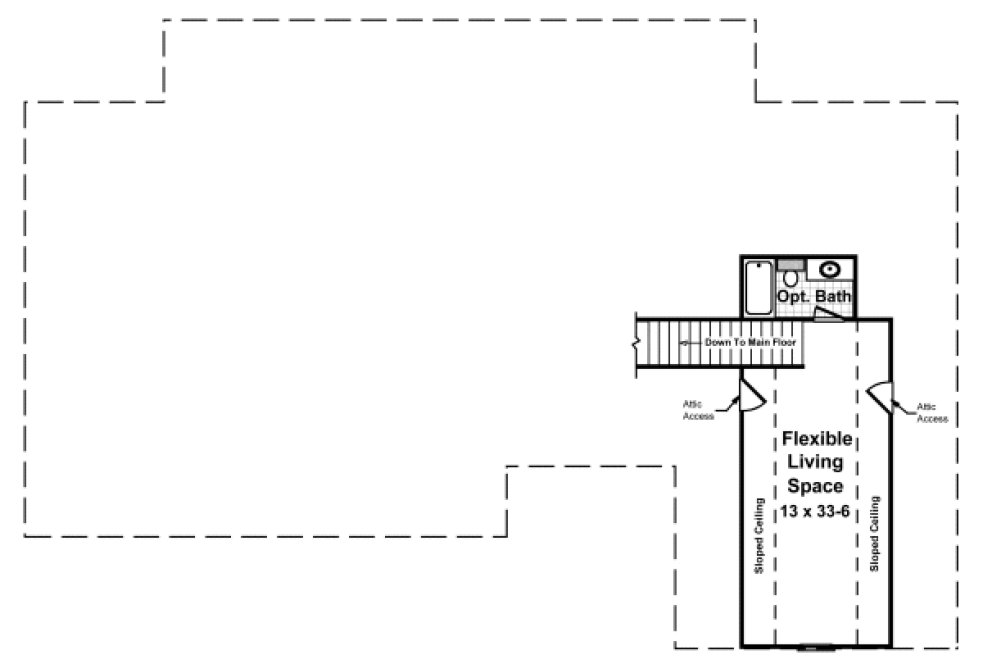 Attic Plan for House Plan #215052