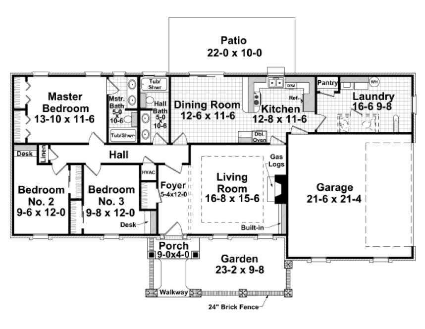 Main Floor Plan for House Plan #210751