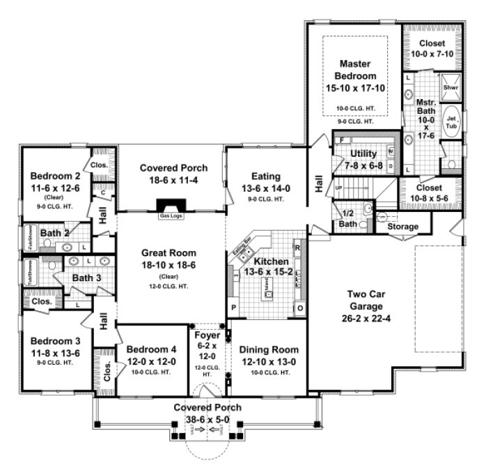 Main Floor Plan for House Plan #210572