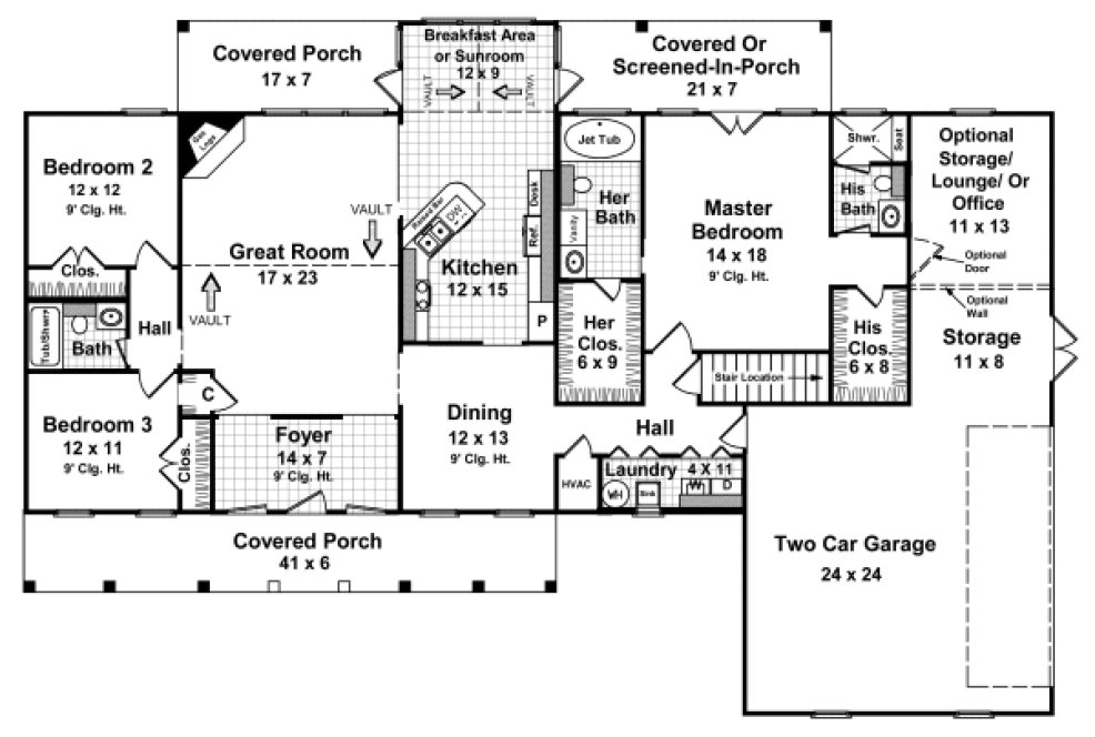 Main Floor Plan for House Plan #217052