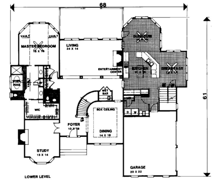 Main Floor Plan for House Plan #271004