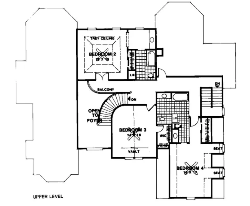 Second Floor Plan for House Plan #271004