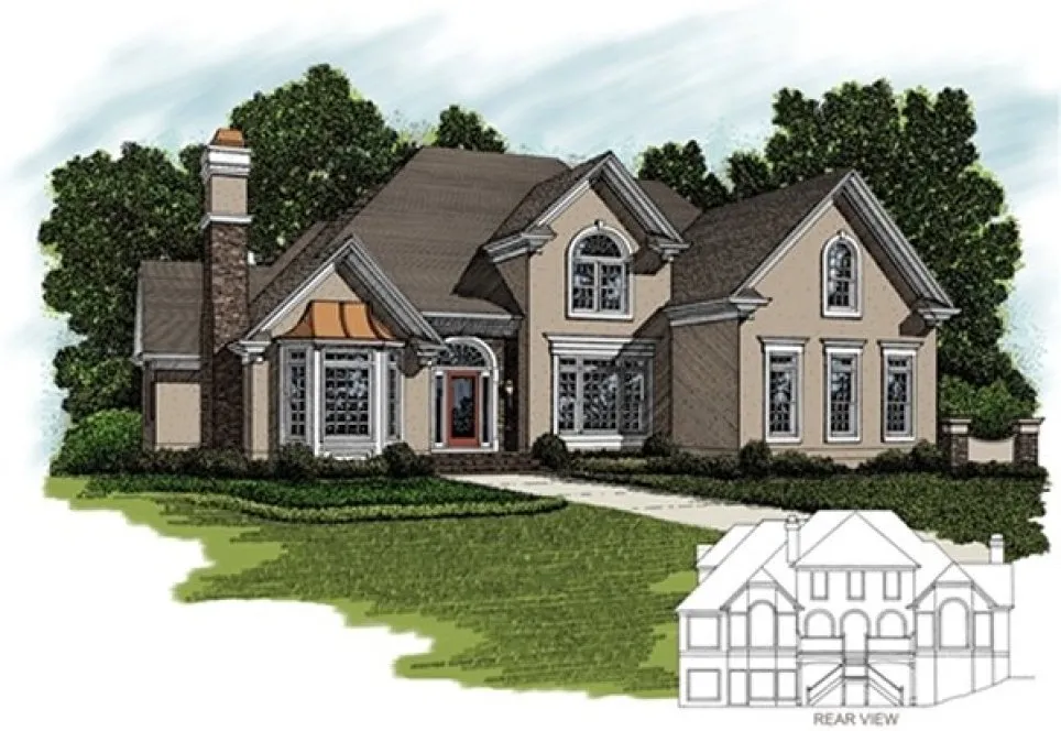 Full Rendering for House Plan #271004