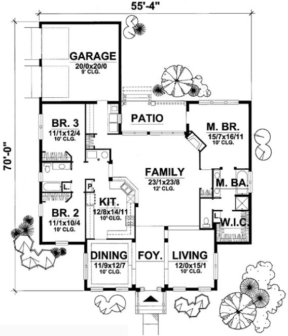 Main Floor Plan for House Plan #291610