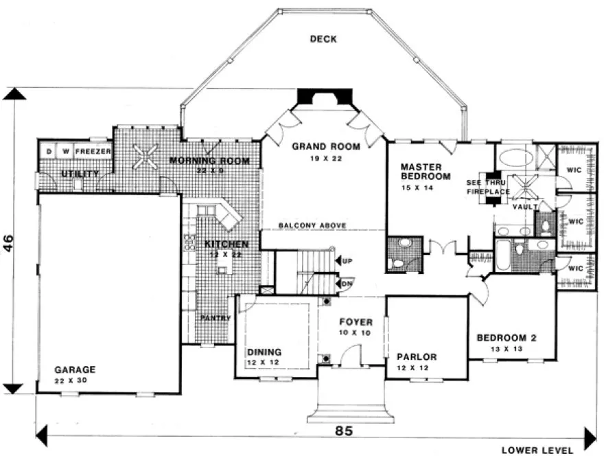 Main Floor Plan for House Plan #272023