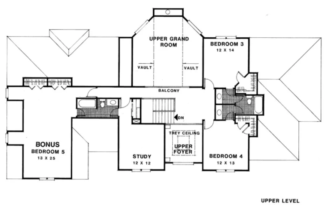 Second Floor Plan for House Plan #272023